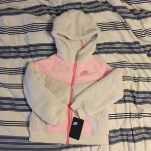 NWT Girls' Nike Hooded Sherpa Jacket